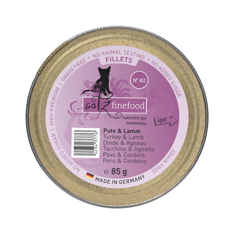 Günstig catz finefood Fillets N°411 Pute & Lamm in Jelly 12x85g i mPreisvergleich in unserem Onlineshop auf Hundeliebe-shop.de kaufen.