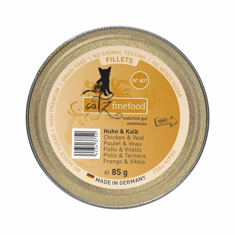 Günstig catz finefood Fillets N°407 Huhn & Kalb in Jelly 12x85g i mPreisvergleich in unserem Onlineshop auf Hundeliebe-shop.de kaufen.