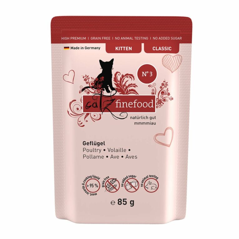 Günstig catz finefood Kitten No.03 Geflügel 16x85g i mPreisvergleich in unserem Onlineshop auf Hundeliebe-shop.de kaufen.