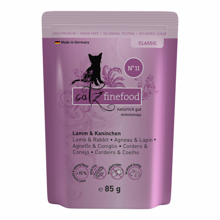 Günstig catz finefood – No. 11 Lamm & Kaninchen 16x85g i mPreisvergleich in unserem Onlineshop auf Hundeliebe-shop.de kaufen.