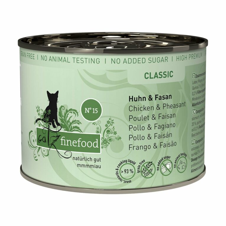 Günstig catz finefood – No. 15 Huhn & Fasan 6x200g i mPreisvergleich in unserem Onlineshop auf Hundeliebe-shop.de kaufen.