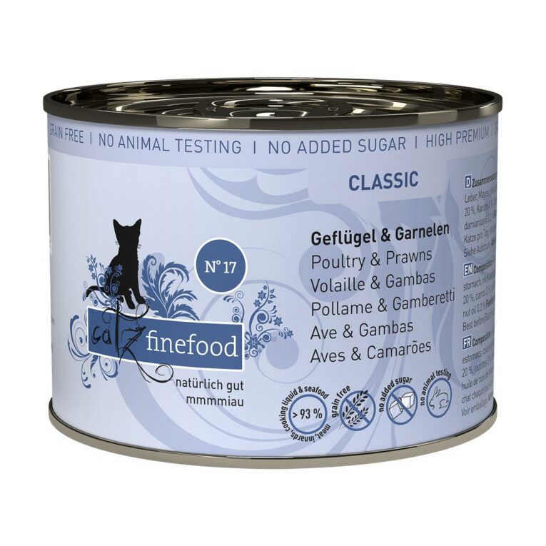 Günstig catz finefood – No. 17 Geflügel & Garnele 6x200g i mPreisvergleich in unserem Onlineshop auf Hundeliebe-shop.de kaufen.
