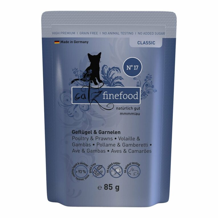 Günstig catz finefood – No. 17 Geflügel & Garnele 16x85g i mPreisvergleich in unserem Onlineshop auf Hundeliebe-shop.de kaufen.