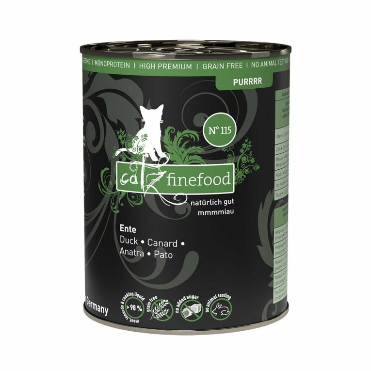 Günstig catz finefood Purrrr N° 115 Ente 6x400g i mPreisvergleich in unserem Onlineshop auf Hundeliebe-shop.de kaufen.