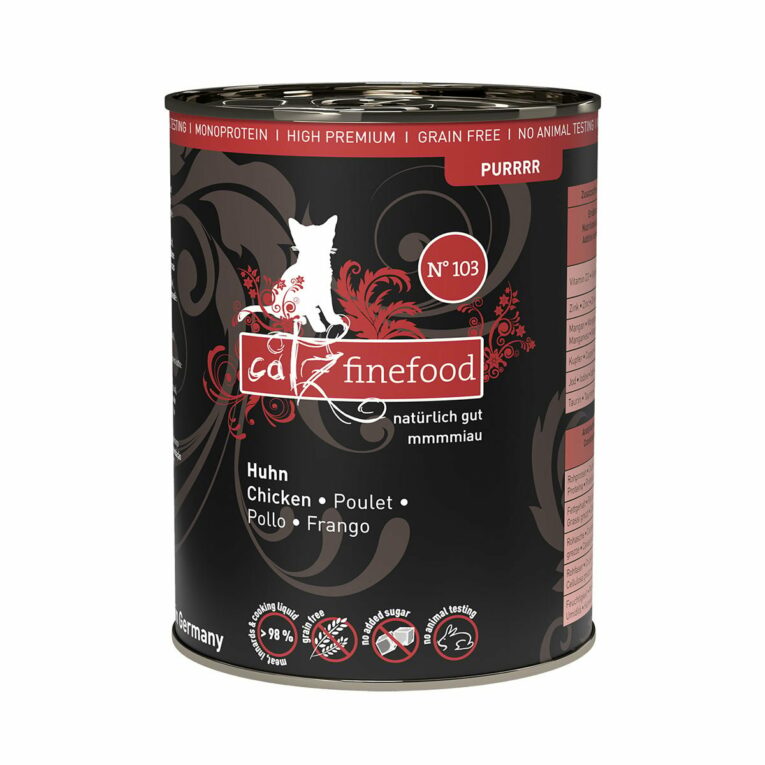 Günstig catz finefood Purrrr No.103 Huhn 6x400g i mPreisvergleich in unserem Onlineshop auf Hundeliebe-shop.de kaufen.