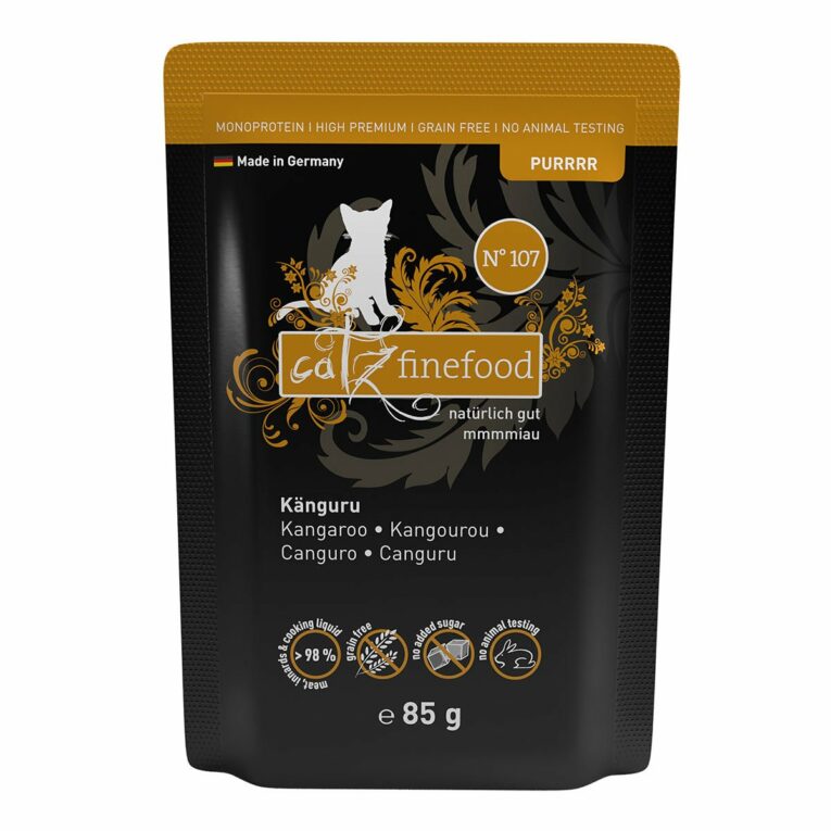 Günstig catz finefood Purrrr No.107 Känguru 16x85g i mPreisvergleich in unserem Onlineshop auf Hundeliebe-shop.de kaufen.