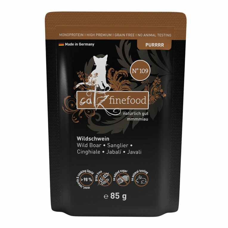 Günstig catz finefood Purrrr No.109 Wildschwein 16x85g i mPreisvergleich in unserem Onlineshop auf Hundeliebe-shop.de kaufen.