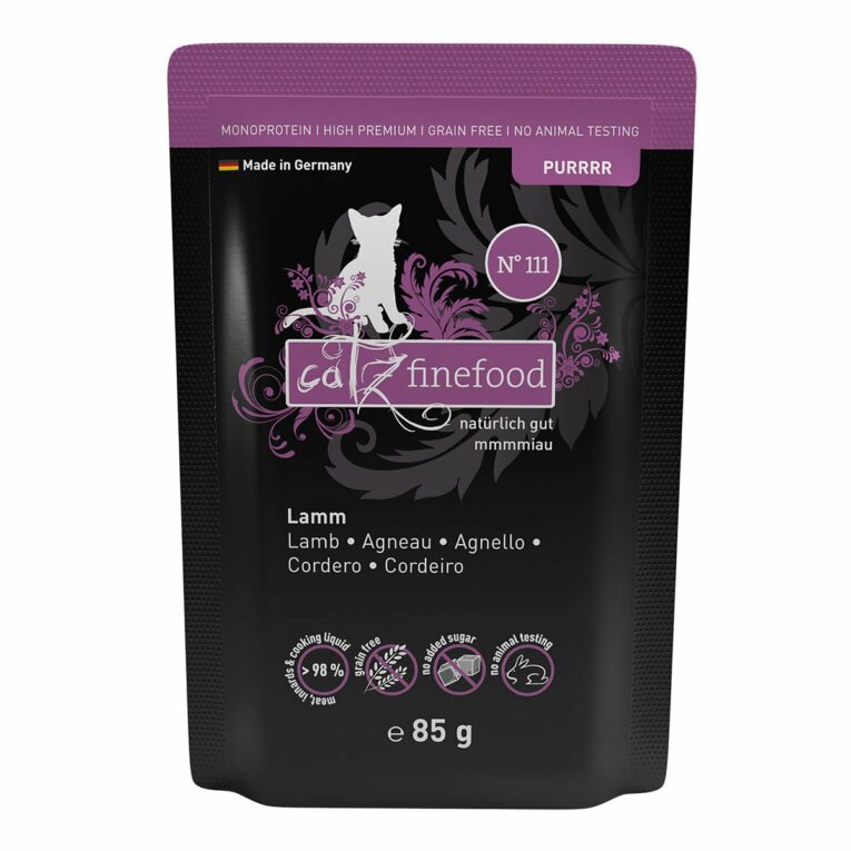 Günstig catz finefood Purrrr No.111 Lamm 16x85g i mPreisvergleich in unserem Onlineshop auf Hundeliebe-shop.de kaufen.