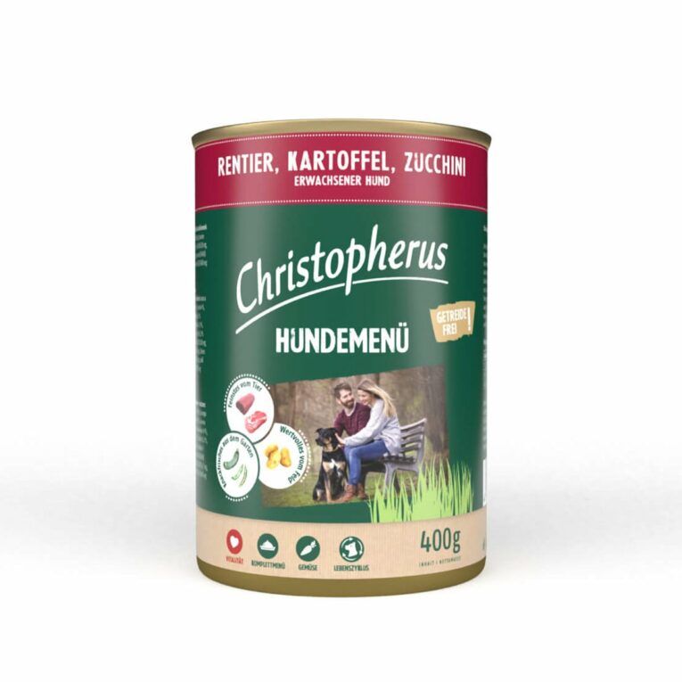 Günstig Christopherus Hundemenü mit Rentier