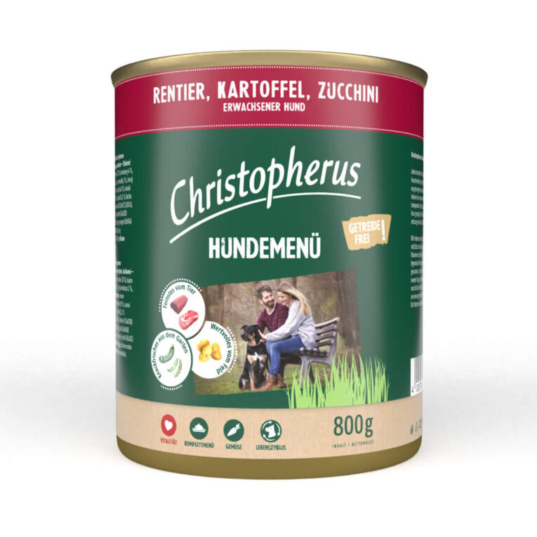 Günstig Christopherus Hundemenü mit Rentier