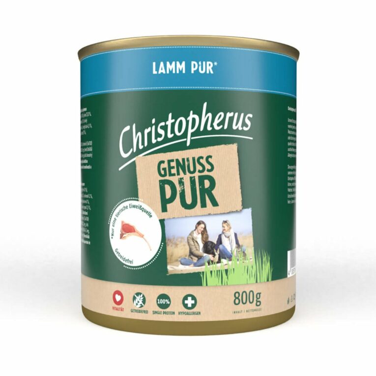 Günstig Christopherus Pur – Lamm 12x800g i mPreisvergleich in unserem Onlineshop auf Hundeliebe-shop.de kaufen.
