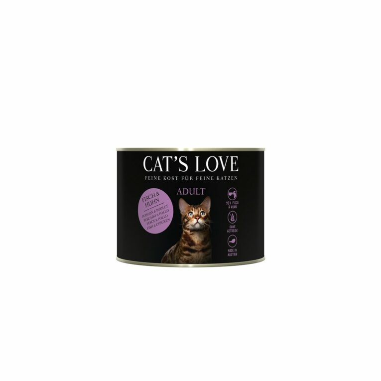 Günstig Cat’s Love Nassfutter Fisch und Huhn mit Petersilie und Lachsöl 6x200g i mPreisvergleich in unserem Onlineshop auf Hundeliebe-shop.de kaufen.