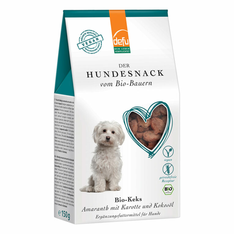 Günstig Defu Bio-Keks Amaranth mit Karotte und Kokosöl 200g i mPreisvergleich in unserem Onlineshop auf Hundeliebe-shop.de kaufen.