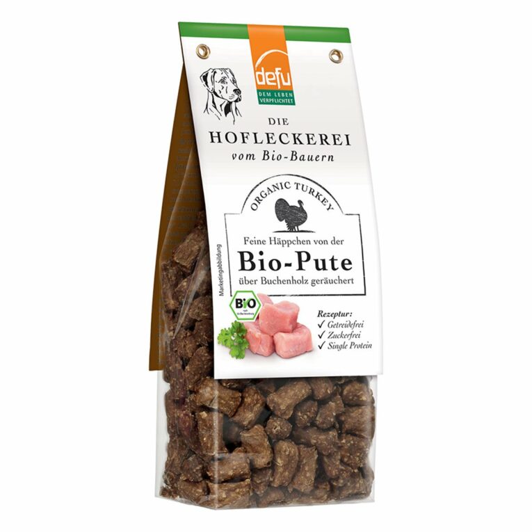 Günstig Defu Hofleckerei – Feine Häppchen von der Bio-Pute 2x125g i mPreisvergleich in unserem Onlineshop auf Hundeliebe-shop.de kaufen.