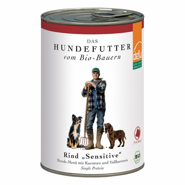 Günstig Defu Bio-Rind Sensitive Menü 12x410g i mPreisvergleich in unserem Onlineshop auf Hundeliebe-shop.de kaufen.