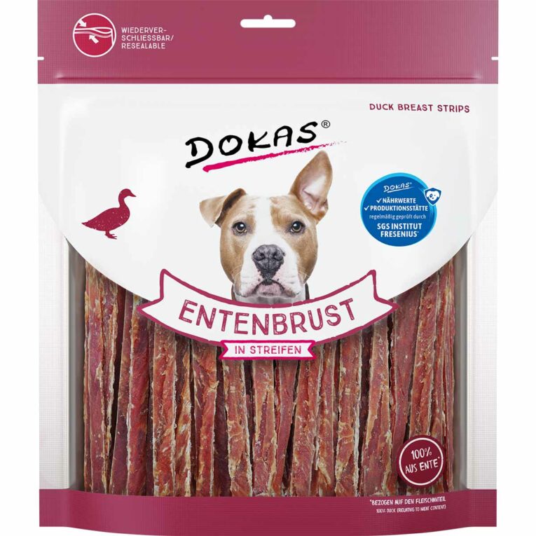 Günstig Dokas Hundesnack Entenbrust in Streifen 500g i mPreisvergleich in unserem Onlineshop auf Hundeliebe-shop.de kaufen.