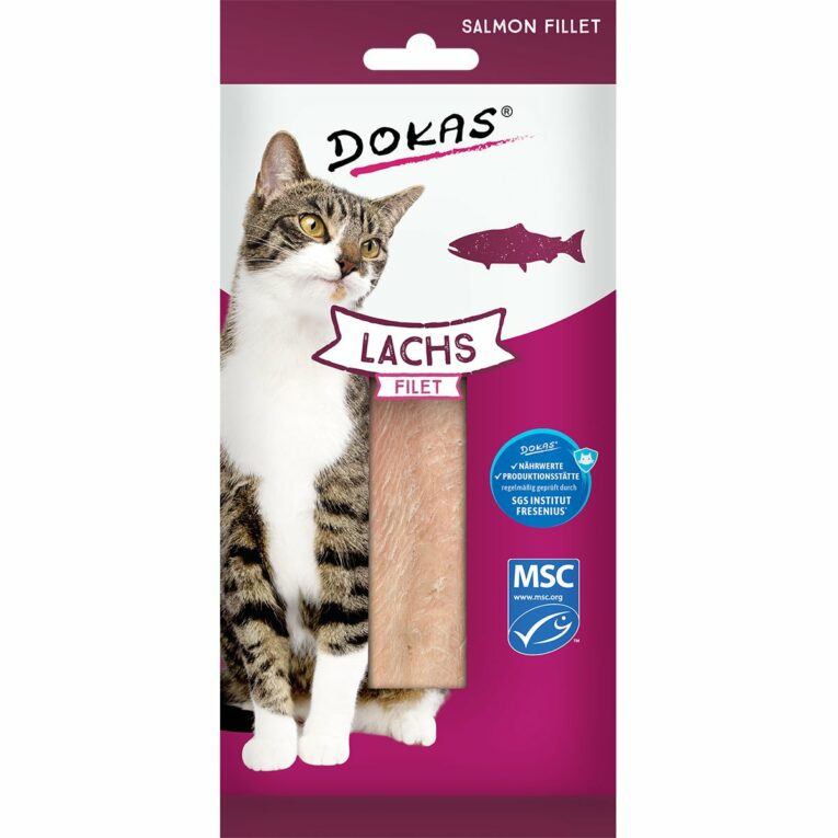 Günstig Dokas Lachs Filet 6x22g i mPreisvergleich in unserem Onlineshop auf Hundeliebe-shop.de kaufen.