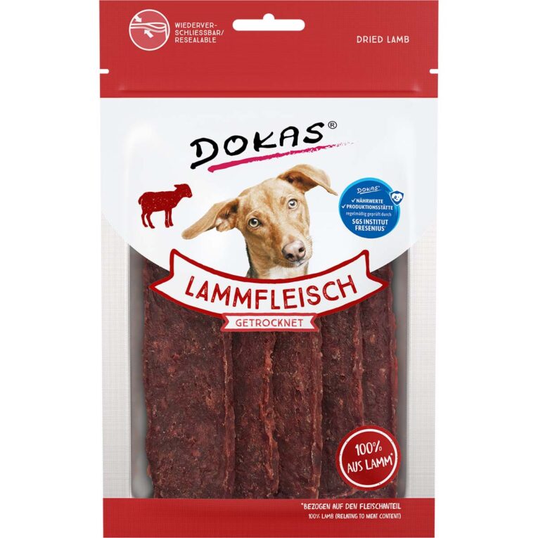 Günstig Dokas Hundesnack Lammfleisch getrocknet 6x70g i mPreisvergleich in unserem Onlineshop auf Hundeliebe-shop.de kaufen.