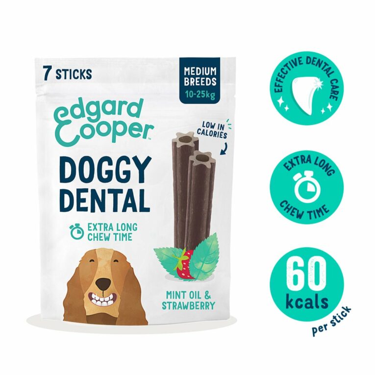 Günstig Edgard & Cooper Doggy Dental Erdbeere/Minze M 4x160g i mPreisvergleich in unserem Onlineshop auf Hundeliebe-shop.de kaufen.