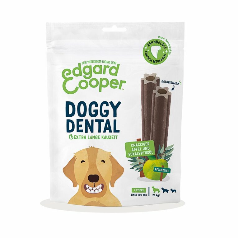 Günstig Edgard & Cooper Doggy Dental Apfel/Eukalyptus L 4x240g i mPreisvergleich in unserem Onlineshop auf Hundeliebe-shop.de kaufen.