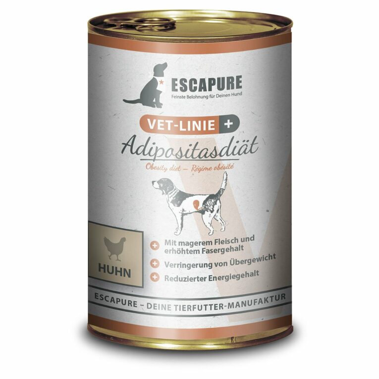 Günstig Escapure VET-Adipositas-Diät Hähnchen 6x400g i mPreisvergleich in unserem Onlineshop auf Hundeliebe-shop.de kaufen.