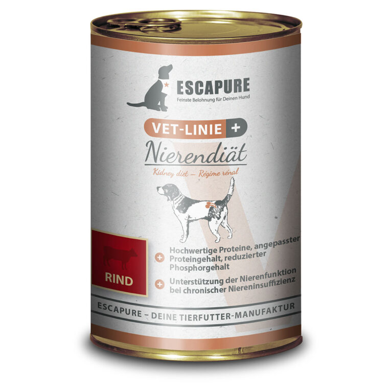 Günstig Escapure VET-Nierendiät Rind 6x400g i mPreisvergleich in unserem Onlineshop auf Hundeliebe-shop.de kaufen.