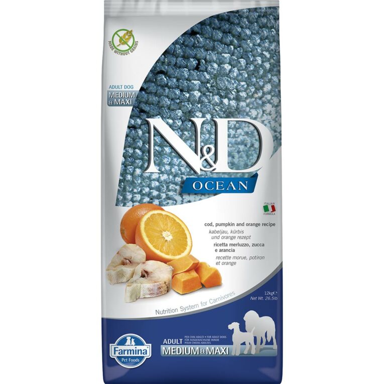 Günstig Farmina N&D Ocean Dog Kabeljau Adult Medium & Maxi 2x12kg i mPreisvergleich in unserem Onlineshop auf Hundeliebe-shop.de kaufen.
