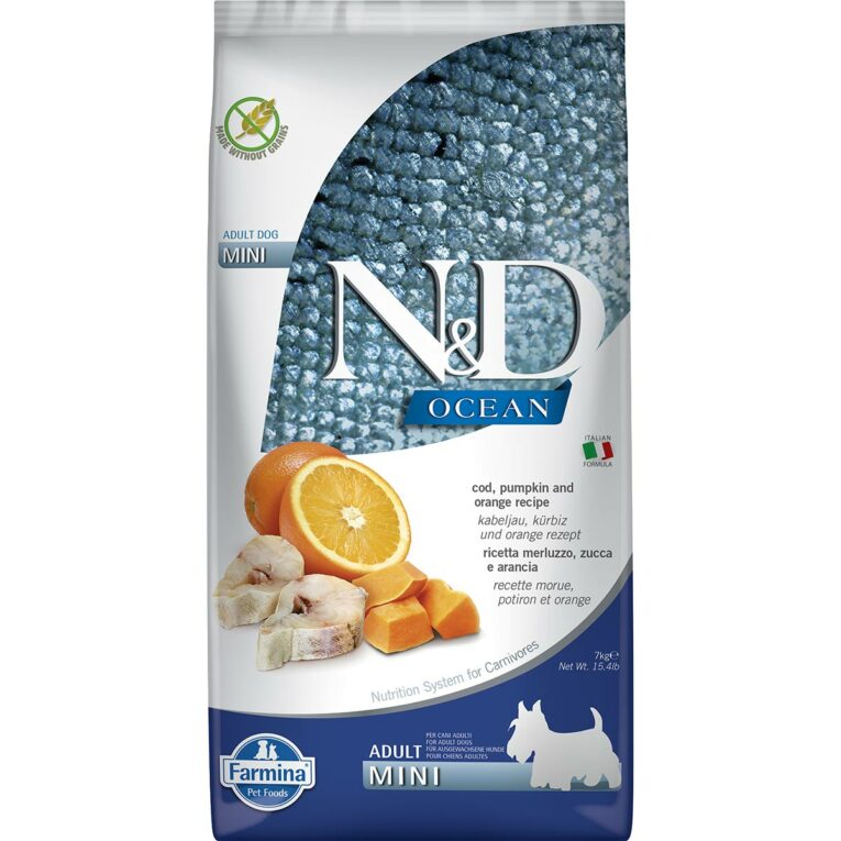 Günstig Farmina N&D Ocean Dog Kabeljau Adult Mini 7kg i mPreisvergleich in unserem Onlineshop auf Hundeliebe-shop.de kaufen.