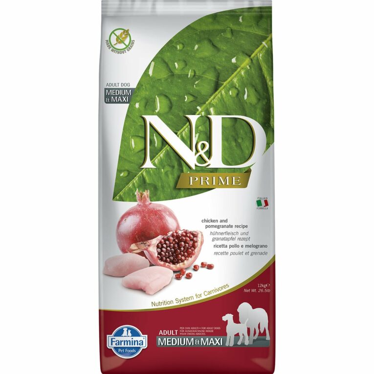 Günstig Farmina N&D Prime Dog Huhn Adult Medium Maxi 12kg i mPreisvergleich in unserem Onlineshop auf Hundeliebe-shop.de kaufen.