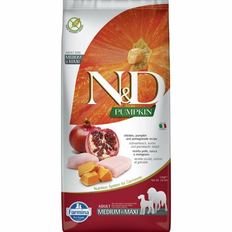 Günstig Farmina N&D Pumpkin Dog Huhn Adult Medium Maxi 2x12kg i mPreisvergleich in unserem Onlineshop auf Hundeliebe-shop.de kaufen.