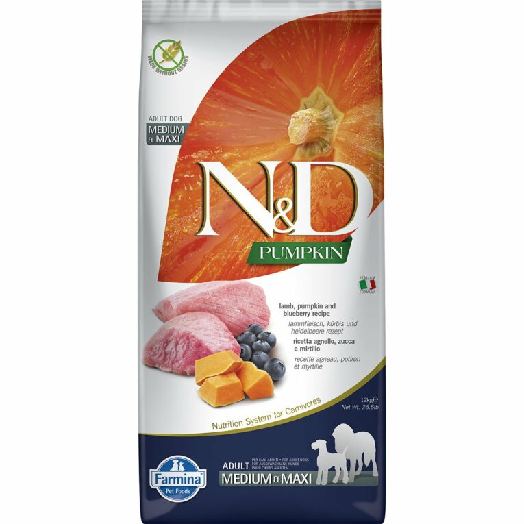 Günstig Farmina N&D Pumpkin Dog Lamm Adult Medium Maxi 2x12kg i mPreisvergleich in unserem Onlineshop auf Hundeliebe-shop.de kaufen.