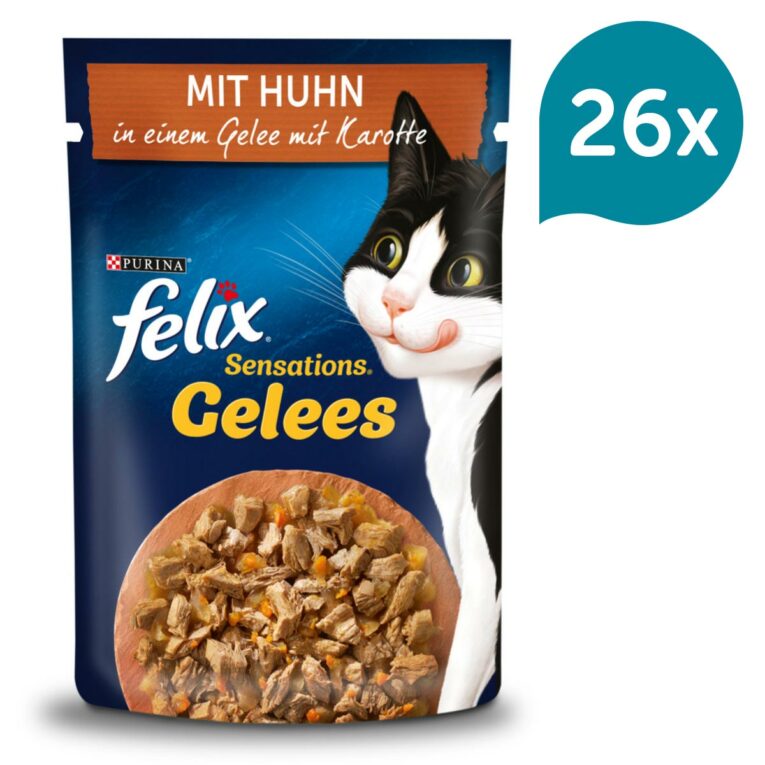 Günstig FELIX Sensations Gelees mit Huhn & Karotte 26x85g i mPreisvergleich in unserem Onlineshop auf Hundeliebe-shop.de kaufen.