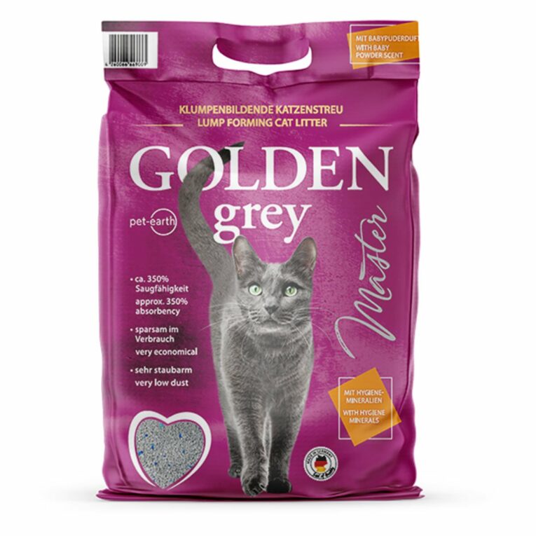 Günstig Golden Grey Master Katzenstreu mit Babypuderduft 14kg i mPreisvergleich in unserem Onlineshop auf Hundeliebe-shop.de kaufen.