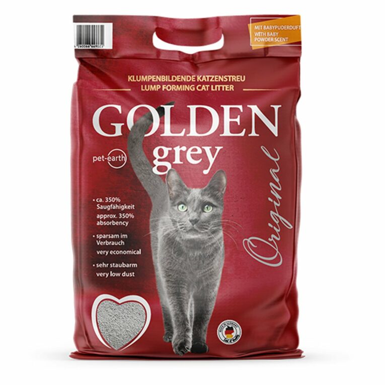 Günstig Golden Grey Original Katzenstreu mit Babypuderduft 14kg i mPreisvergleich in unserem Onlineshop auf Hundeliebe-shop.de kaufen.