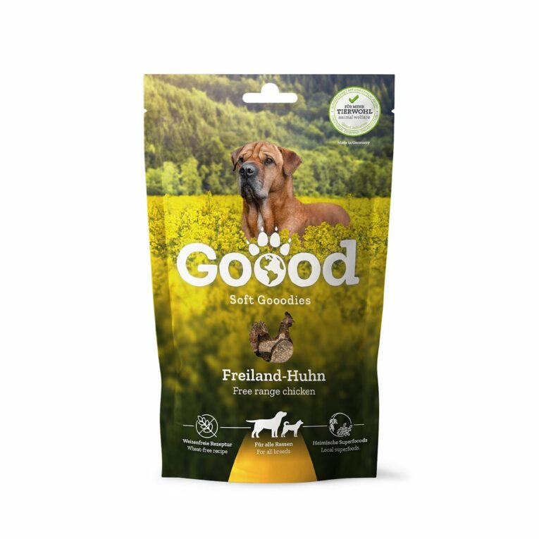 Günstig Goood Soft Gooodies Freiland-Huhn 100g i mPreisvergleich in unserem Onlineshop auf Hundeliebe-shop.de kaufen.