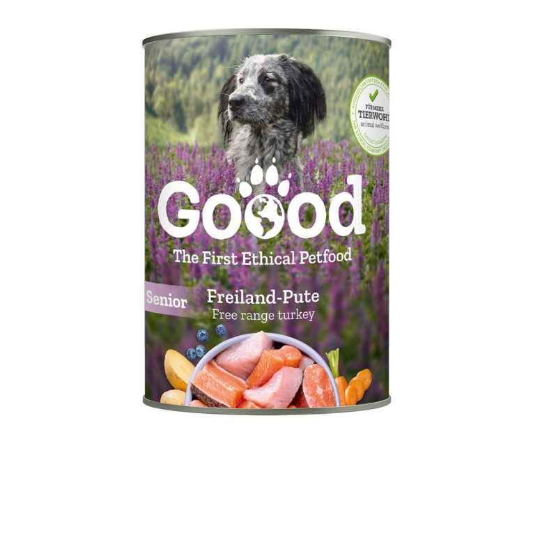 Günstig Goood Senior Freiland-Pute 12x400g i mPreisvergleich in unserem Onlineshop auf Hundeliebe-shop.de kaufen.