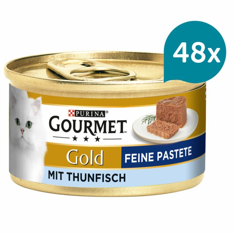 Günstig GOURMET Gold Feine Pastete mit Thunfisch 48x85g i mPreisvergleich in unserem Onlineshop auf Hundeliebe-shop.de kaufen.