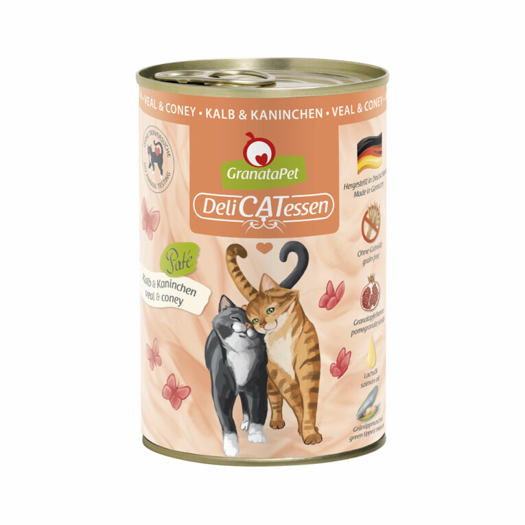 Günstig GranataPet Katze – Delicatessen Dose Kalb & Kaninchen 6x400g i mPreisvergleich in unserem Onlineshop auf Hundeliebe-shop.de kaufen.