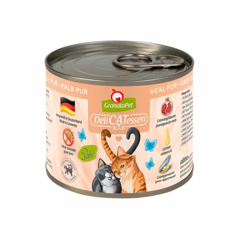 Günstig GranataPet Katze – Delicatessen Dose Kalb PUR 6x200g i mPreisvergleich in unserem Onlineshop auf Hundeliebe-shop.de kaufen.
