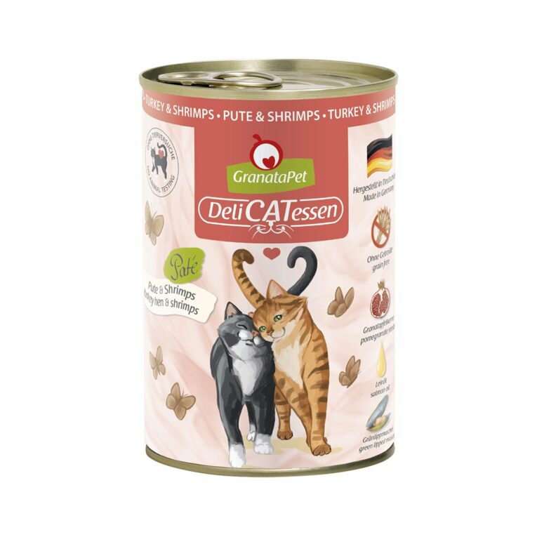Günstig GranataPet Katze – Delicatessen Dose Pute & Shrimps 6x400g i mPreisvergleich in unserem Onlineshop auf Hundeliebe-shop.de kaufen.