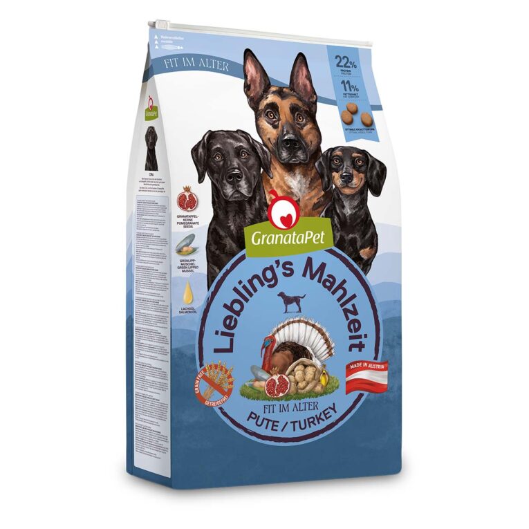 Günstig GranataPet Liebling’s Mahlzeit Senior Pute 10kg i mPreisvergleich in unserem Onlineshop auf Hundeliebe-shop.de kaufen.