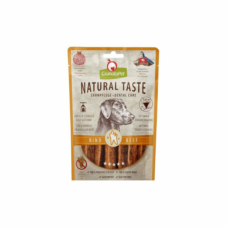 Günstig GranataPet Natural Taste Dental Care Rind 5x70g i mPreisvergleich in unserem Onlineshop auf Hundeliebe-shop.de kaufen.