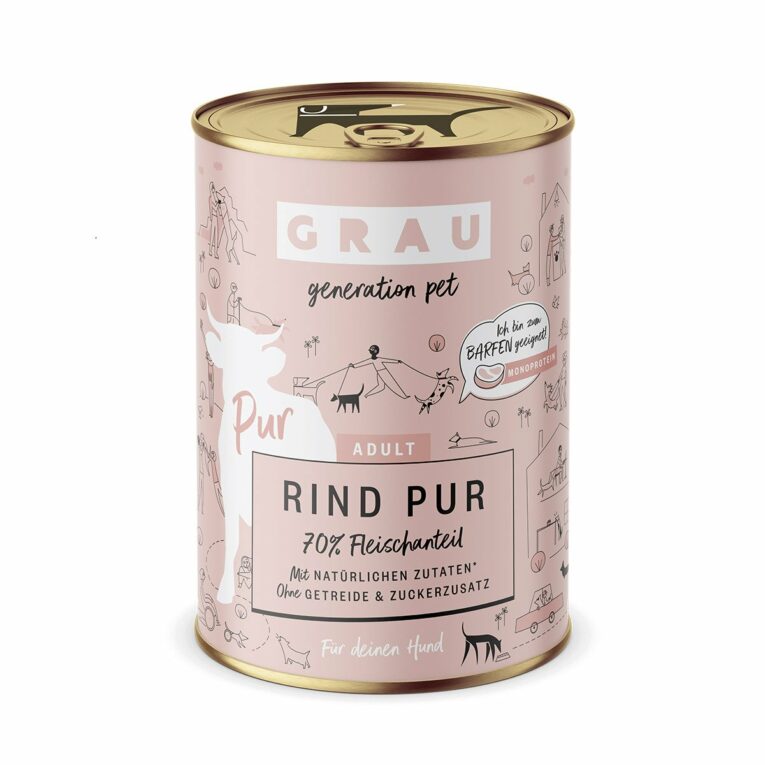 Günstig GRAU Hund Adult Rind Pur 6x400g i mPreisvergleich in unserem Onlineshop auf Hundeliebe-shop.de kaufen.