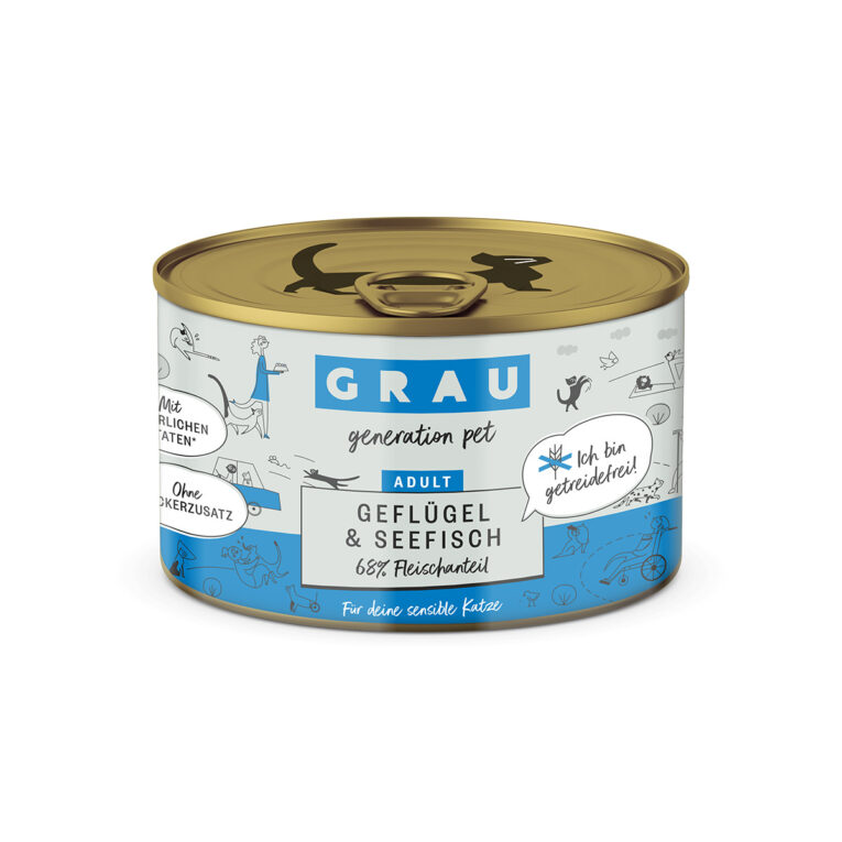 Günstig Grau Katze Geflügel & Seefisch 24 x 200g i mPreisvergleich in unserem Onlineshop auf Hundeliebe-shop.de kaufen.