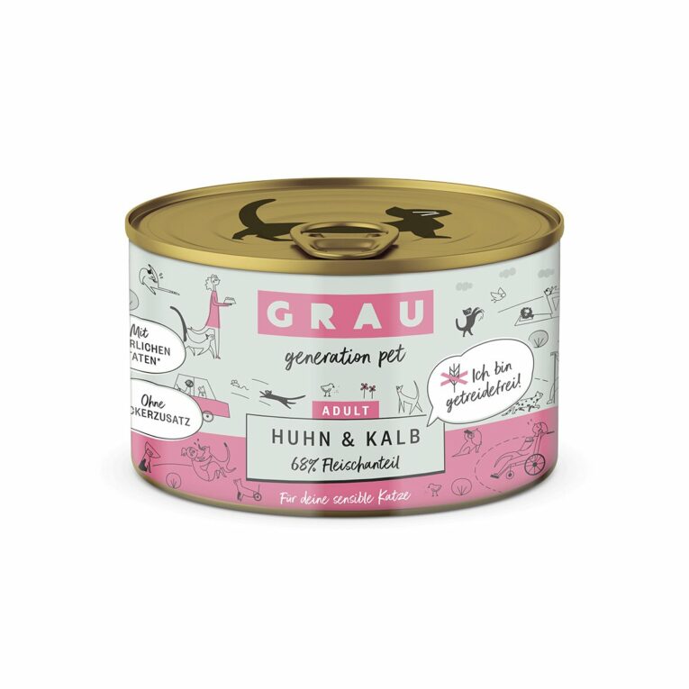 Günstig Grau Katze Huhn & Kalb 24 x 200g i mPreisvergleich in unserem Onlineshop auf Hundeliebe-shop.de kaufen.