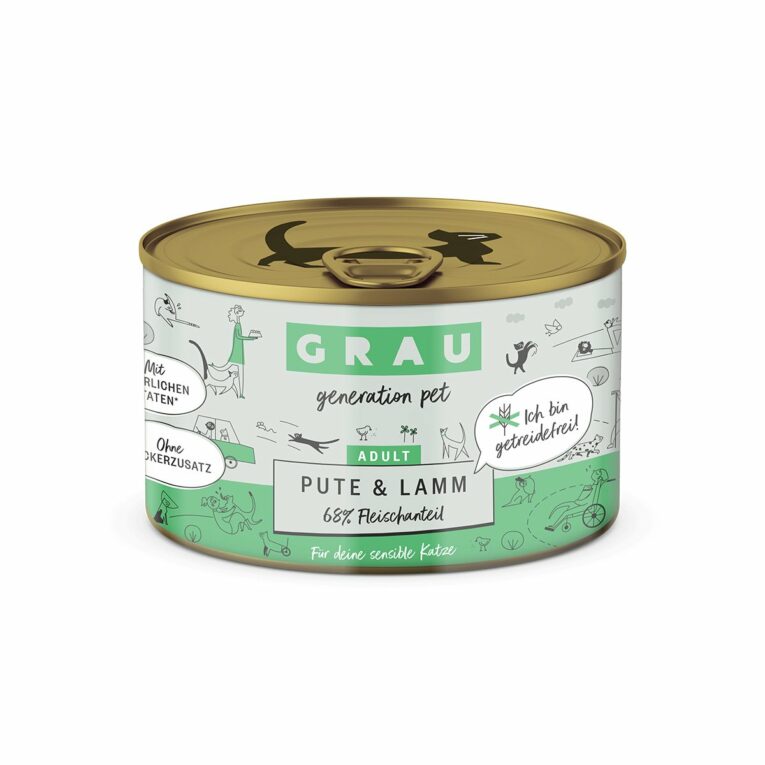 Günstig Grau Katze Pute & Lamm 24 x 200g i mPreisvergleich in unserem Onlineshop auf Hundeliebe-shop.de kaufen.