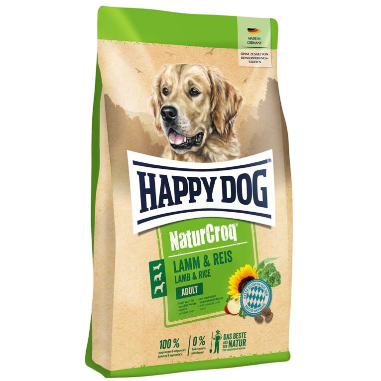 Günstig Happy Dog NaturCroq Lamm & Reis 15kg + 3kg gratis i mPreisvergleich in unserem Onlineshop auf Hundeliebe-shop.de kaufen.