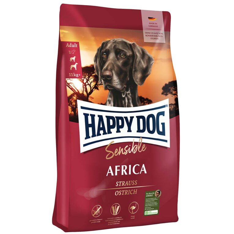Günstig Happy Dog Supreme Sensible Africa 1kg i mPreisvergleich in unserem Onlineshop auf Hundeliebe-shop.de kaufen.