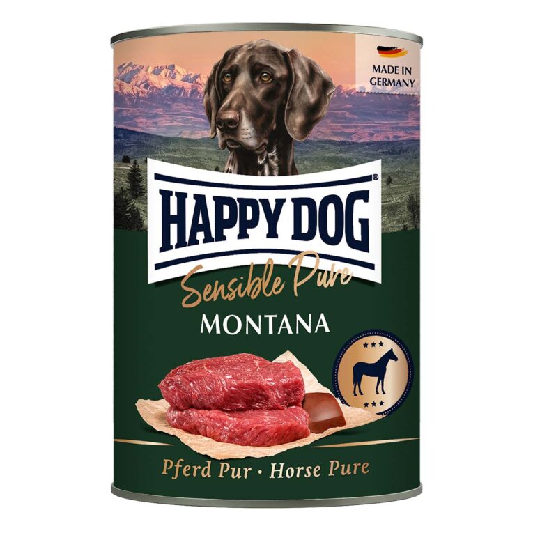 Günstig Happy Dog Sensible Pure Montana (Pferd) 12x400g i mPreisvergleich in unserem Onlineshop auf Hundeliebe-shop.de kaufen.