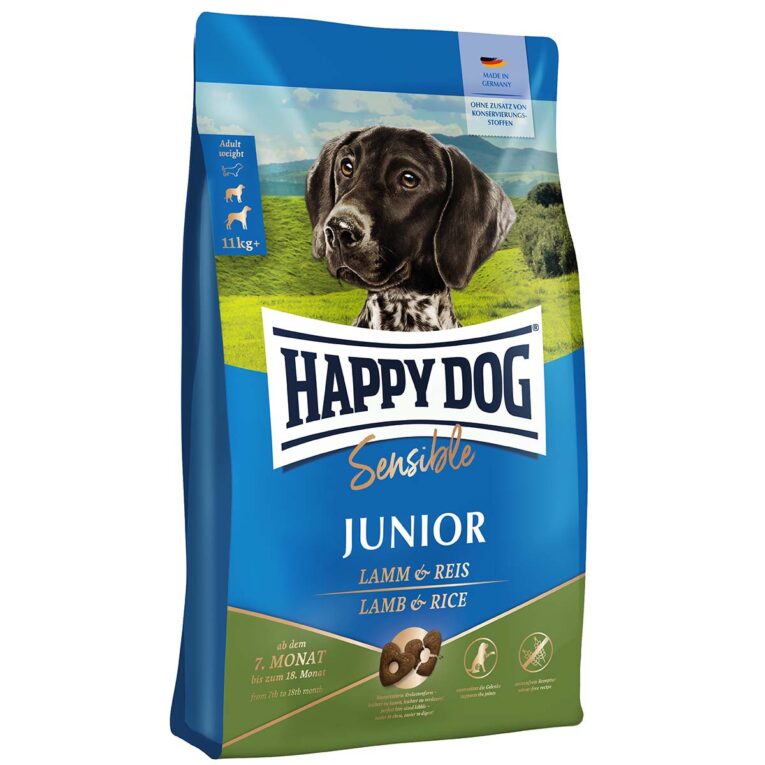 Günstig Happy Dog Supreme Sensible Junior Lamm & Reis 2x10kg i mPreisvergleich in unserem Onlineshop auf Hundeliebe-shop.de kaufen.